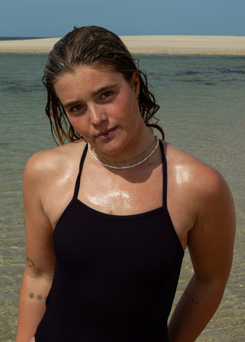 Black Training Swimsuit – Tie Back